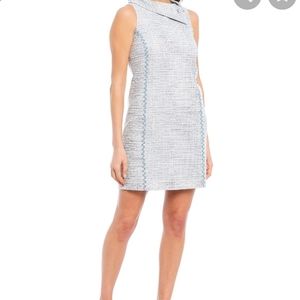 ALEX MARIE ,NOELLE BOUCLE ENVELOPE COLLAR COLOR PALE AQUA IN SIZE 6